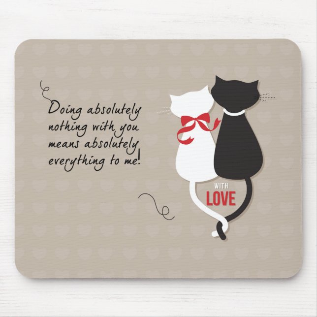 Cats in Love Mouse Mat (Front)