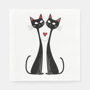 Cats in Love Napkin