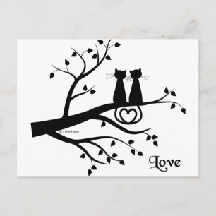 Cats in Love Postcard