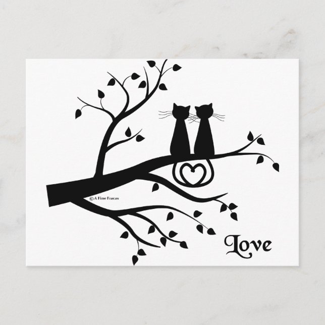 Cats in Love Postcard (Front)