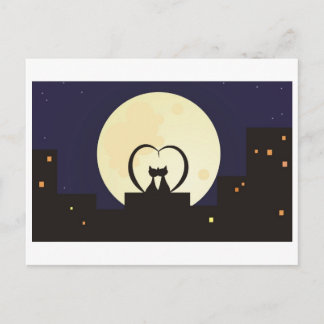 cats in love postcard
