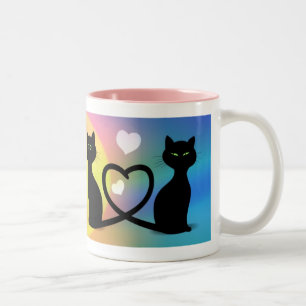 Cats In Love Two-Tone Coffee Mug