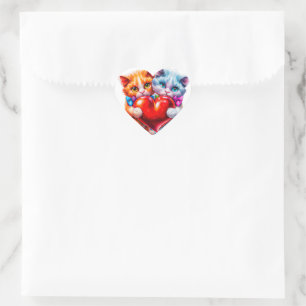 Cats in love valentine sticker