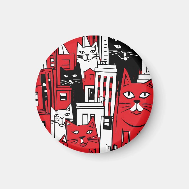 Cats in New York Magnet (Front)