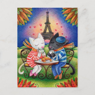 Cats in Paris Postcard