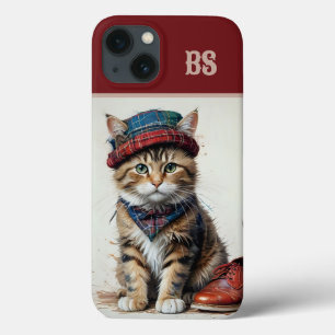 Cats in Scottish Disguise – charming tartan cats iPhone 13 Case