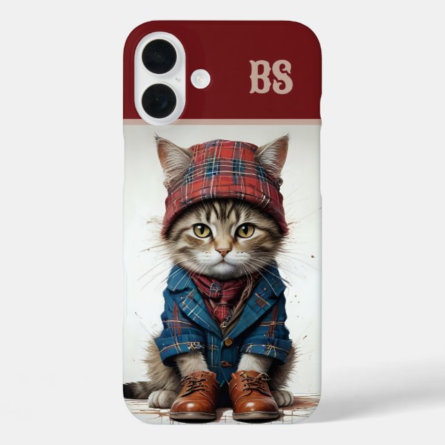 Cats in Scottish Disguise – charming tartan cats Case-Mate iPhone Case (Back)