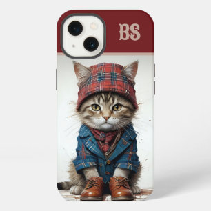 Cats in Scottish Disguise – charming tartan cats iPhone 13 Case