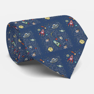 Cats in Space Cartoon labyrinth puzzle game rocket Tie