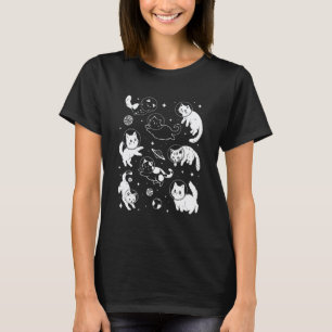 Cats In Space Graphic Retro Vintage Cat T-Shirt