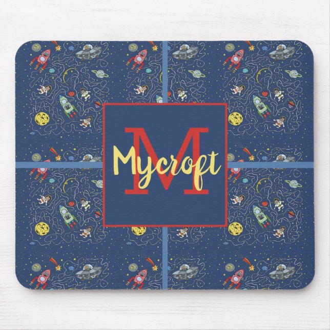 Cat's In Space Mouse Mat (Front)