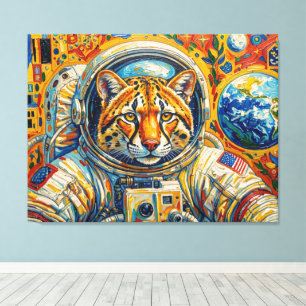 CATS IN SPACE-OCELOT 2 CANVAS PRINT