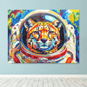 CATS IN SPACE-OCELOT CANVAS PRINT