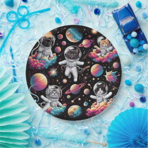 Cats in space paper plates! plate