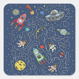 Cats in space stickers