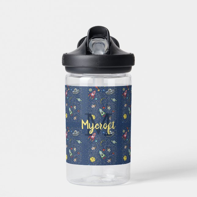 Cat's In Space Water Bottle (Front)