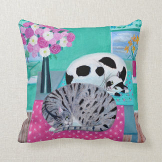 Cats in Spring Cushion