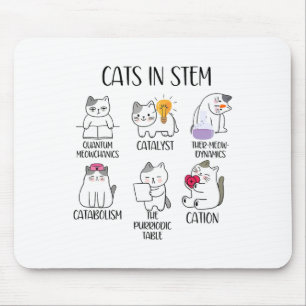 Cats In Stem Funny Science Meme Scientist Nerd Cat Mouse Mat