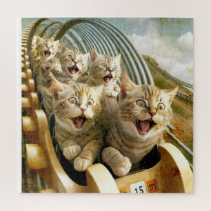 Cats in the amusement park.  jigsaw puzzle