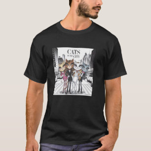 Cats in the City, glamourous cat design T-Shirt
