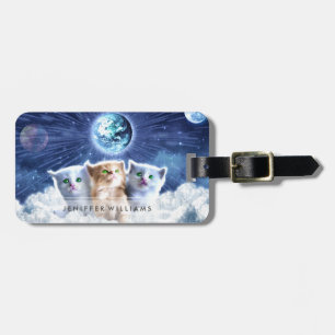 Cats in the cloud                                  luggage tag