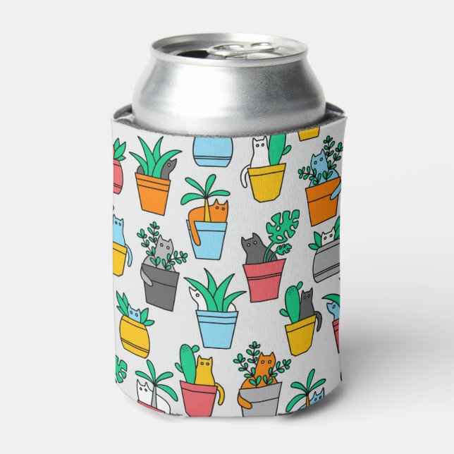 Cats in the flowerpots can cooler (Can Front)