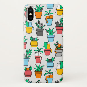 Cats in the flowerpots iPhone x case