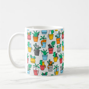 Cats in the flowerpots coffee mug