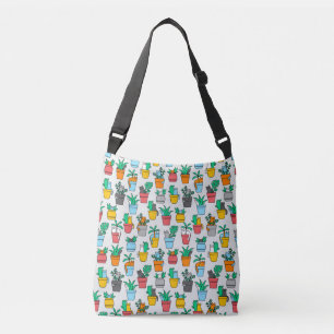 Cats in the flowerpots crossbody bag