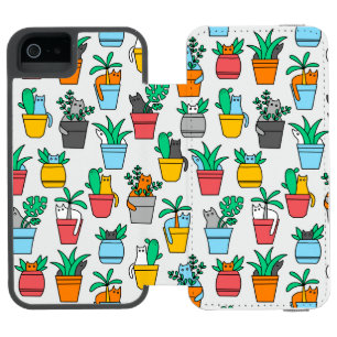 Cats in the flowerpots incipio watson™ iPhone 5 wallet case