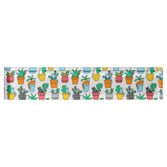 Cats in the flowerpots nameplate (Front)