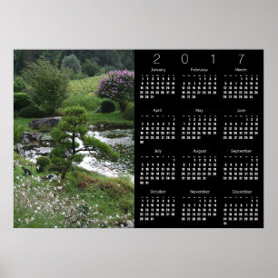 Cats in the garden Calendar Poster 2017