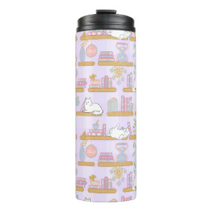 Cats In the Library Thermal Tumbler Girly Purple