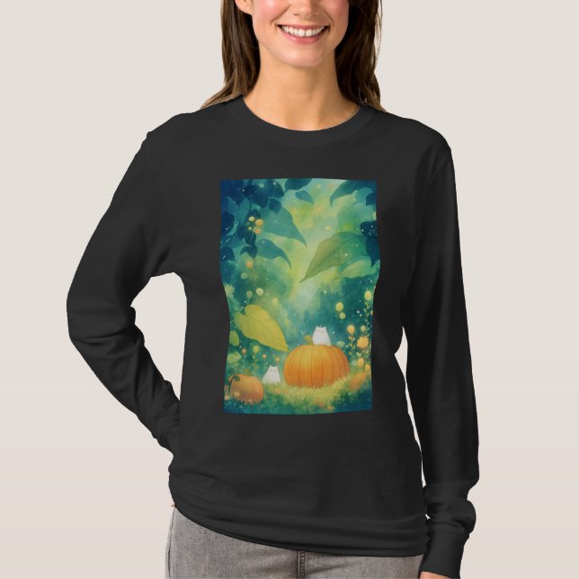 Cats in the Pumpkin Patch T-Shirt (Front)
