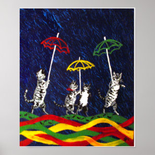 Cats in the Rain Poster
