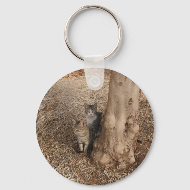 CATS IN WOODLAND KEY RING (Front)
