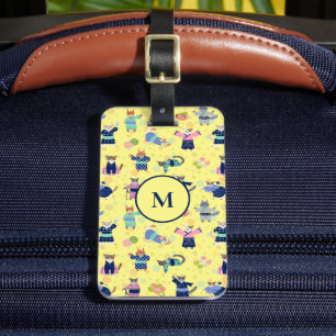 Cats in Yukata Luggage Tag