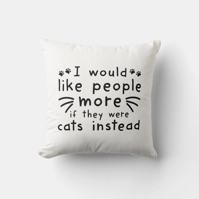 Cats Instead Cushion (Front)