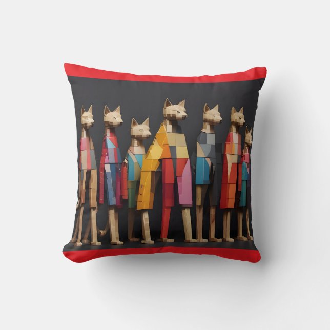 cats - Katzen Cushion (Front)