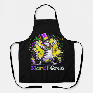 Cats Kitten Kitty Mardi Gras Festival Party Apron