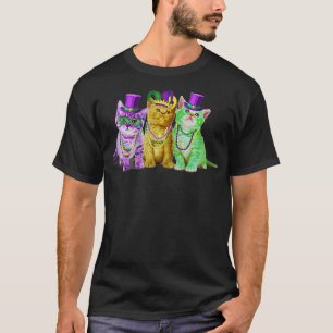 Cats Kitten Kitty Mardi Gras Festival Party Cat Lo T-Shirt