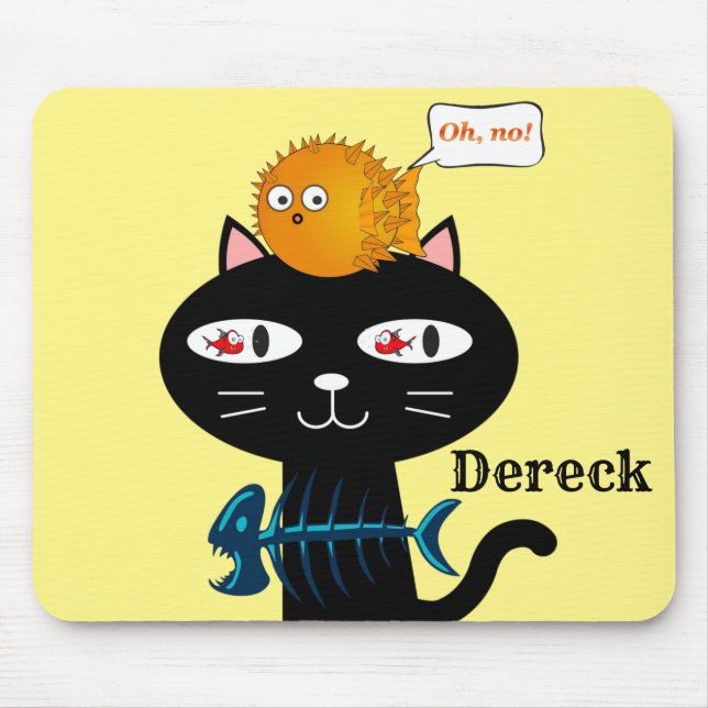 Cats Kittens Mouse Pad! Fishbones Mat (Front)