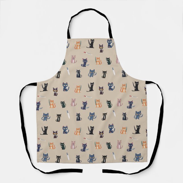 Cats & Knives Apron (Front)