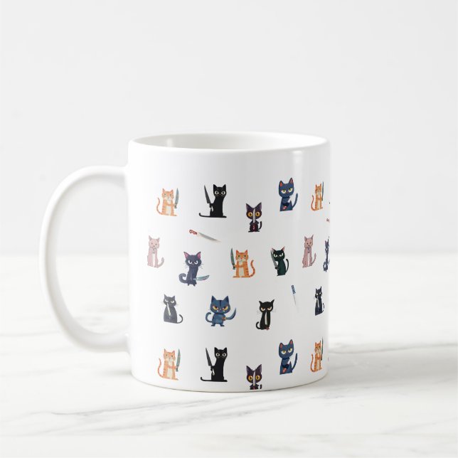 Cats & Knives Mug (Left)