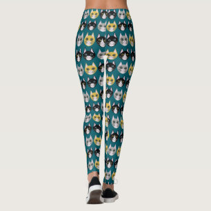 Cats Lady Teal Leggings