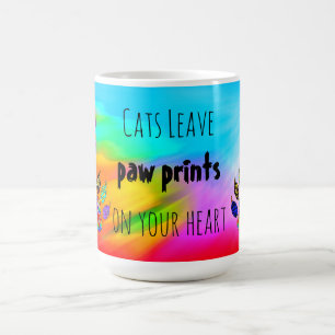 Cats Leave Paw Prints on Your Heart Mug