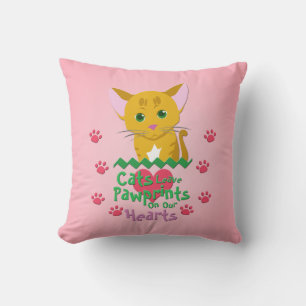 Cats Leave Pawprints Cushion
