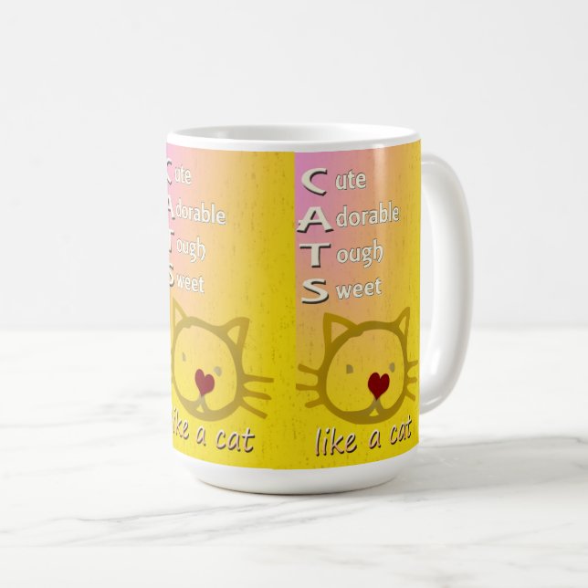 Cats Like A Cat Coffee Mug (Front Right)