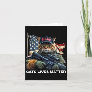 Cats Lives Problem Funny Trump 2024 Cat Card