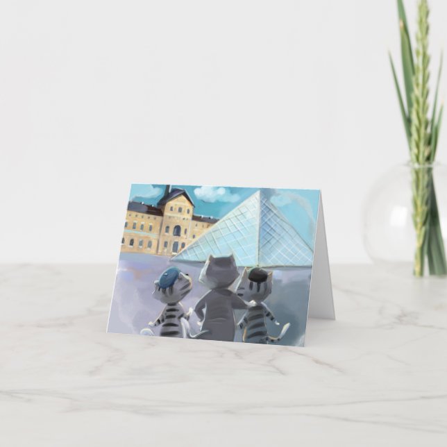 Cats Louvre Paris - Card (Front)